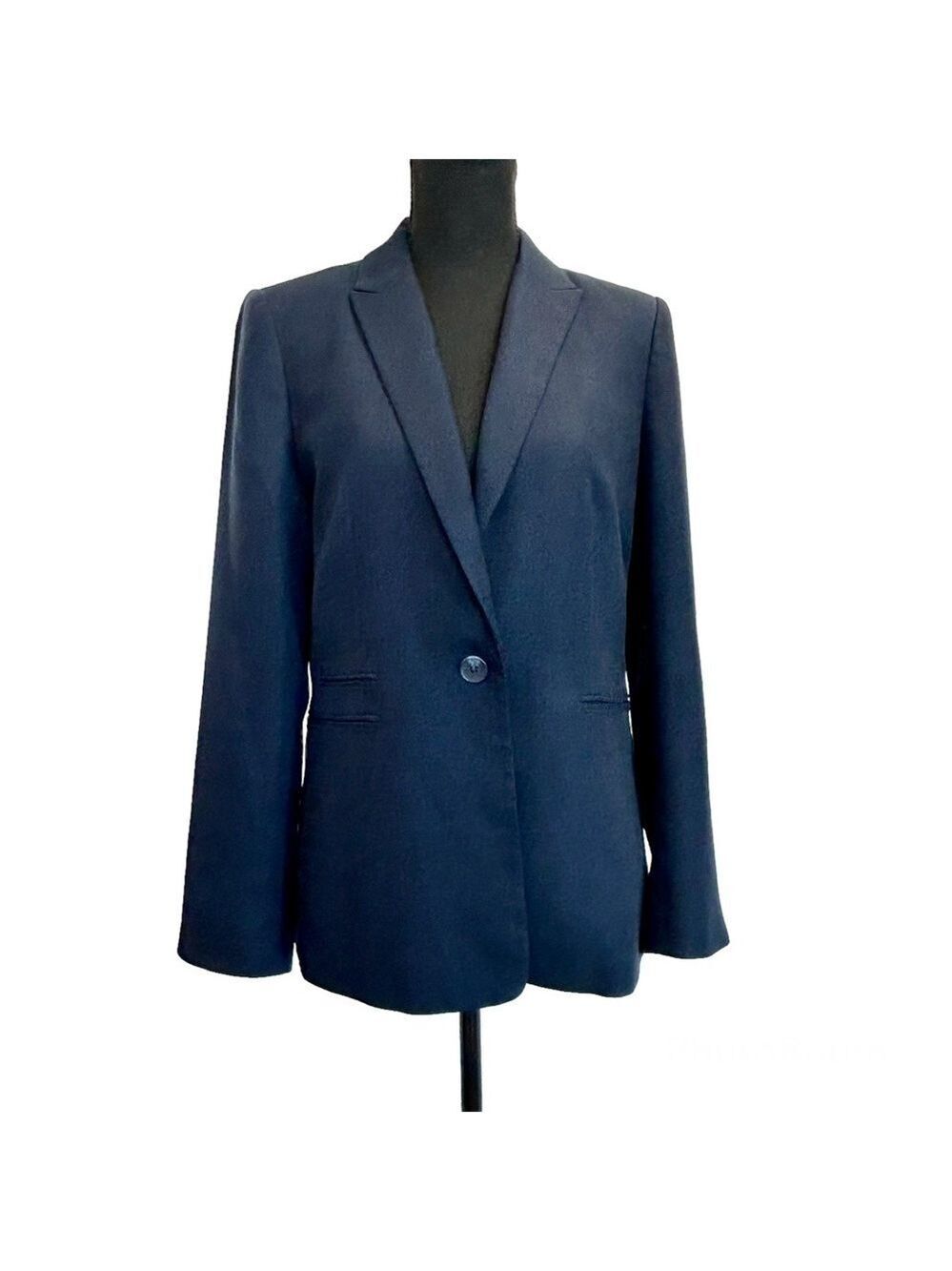 MELANIE Lyne blue blazer Sz 8 career business professional
